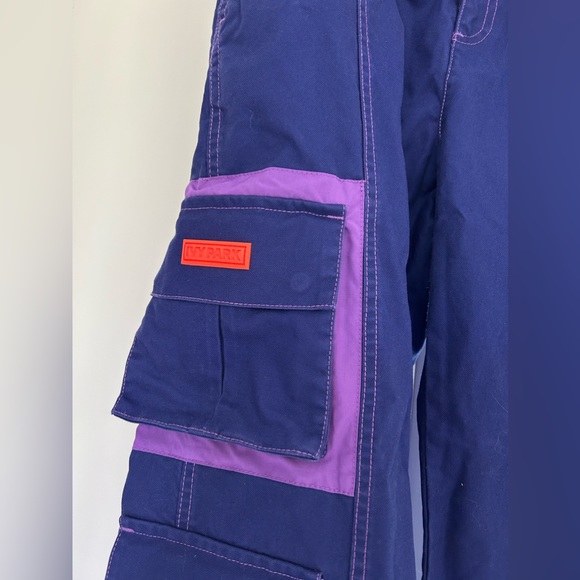 ADIDAS X IVY PARK Purple Belted Cargo Pants - Picture 4 of 10